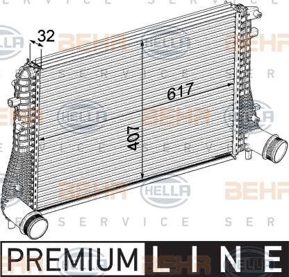 Hella 8ML 376 746-721 Intercooler, charger 8ML376746721