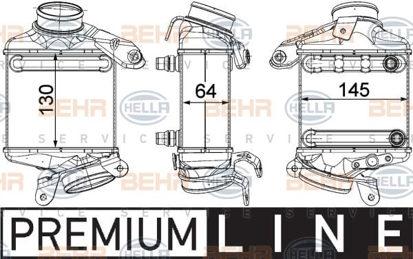 Hella 8ML 376 746-431 Intercooler, charger 8ML376746431