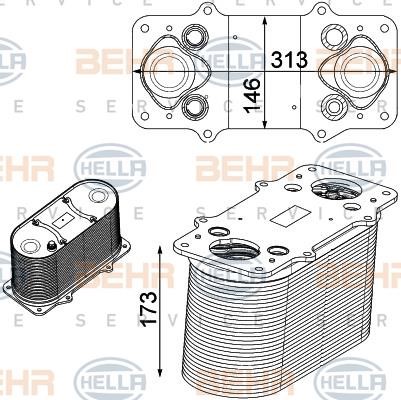 Hella 8ML 376 750-511 Intercooler, charger 8ML376750511
