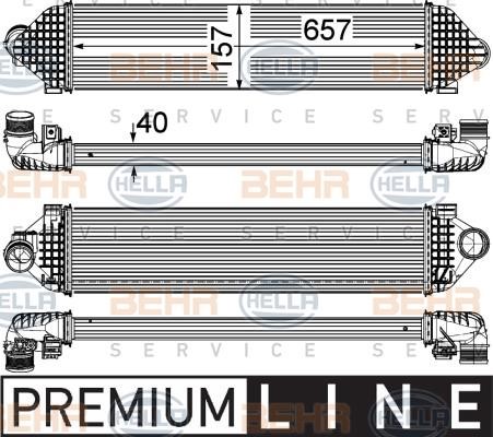 Hella 8ML 376 755-631 Intercooler, charger 8ML376755631