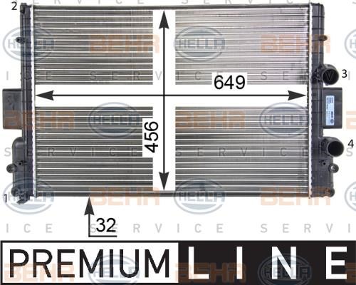 Radiator, engine cooling Hella 8MK 376 760-621