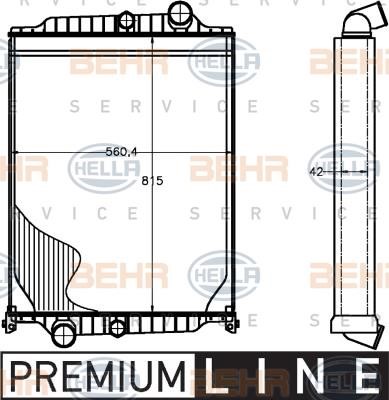 Hella 8MK 376 758-111 Radiator, engine cooling 8MK376758111