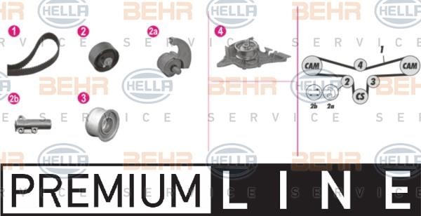 Hella 8MP 376 812-841 TIMING BELT KIT WITH WATER PUMP 8MP376812841
