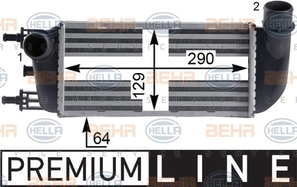 Intercooler, charger Hella 8ML 376 900-421