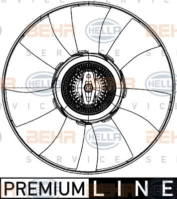 Hella 8MV 376 907-081 Viscous coupling 8MV376907081