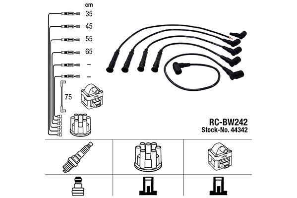 NGK 44342 High-voltage wires 44342