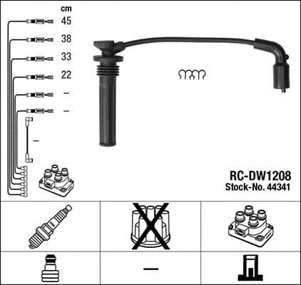 NGK 44341 Ignition cable kit 44341