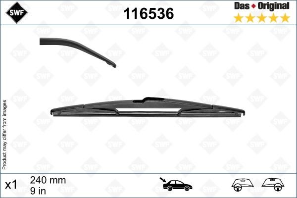 Windshield wipers Renault Kadjar: 116536 SWF Wiper Blade