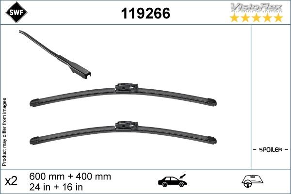 Wiper blade Dacia Jogger: 119266 SWF Wiper Blade Kit 600/400