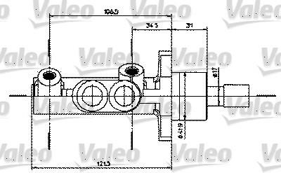 Valeo 402231 Brake Master Cylinder 402231