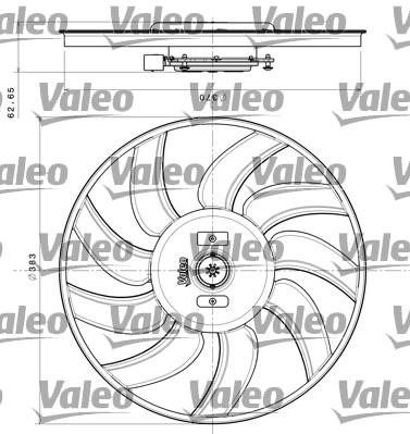 Valeo 696350 Hub, engine cooling fan wheel 696350