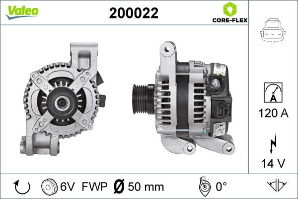 Alternator Volvo V50: 200022 Valeo Alternator