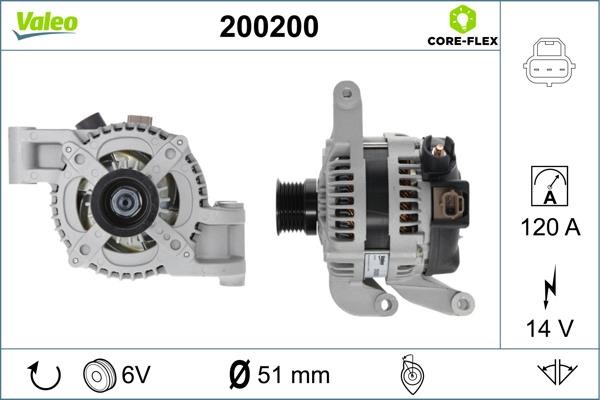 Valeo 200200 Alternator 200200 200200 Valeo Alternator