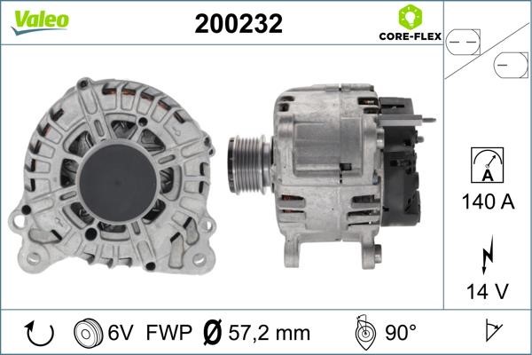 Valeo 200232 Alternator 200232 200232 Valeo Alternator