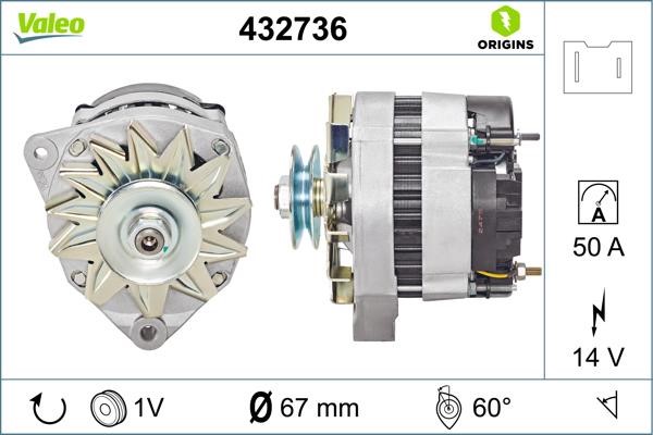 Valeo 432736 Alternator 432736