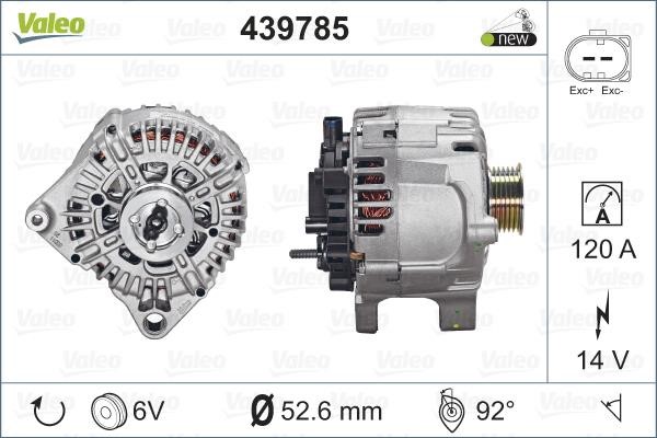 Engine alternator Smart Forfour: 439785 Valeo Alternator