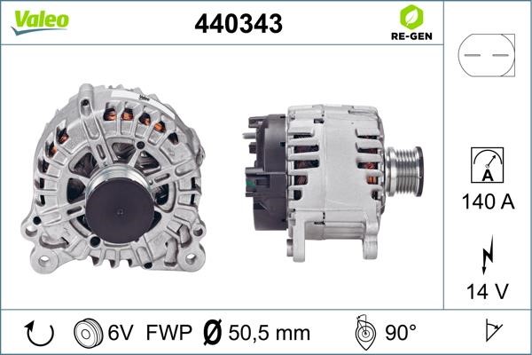 Valeo 440343 Alternator 440343