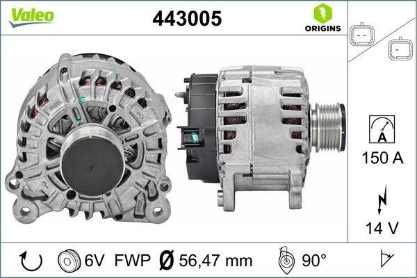 Valeo 443005 Alternator 443005