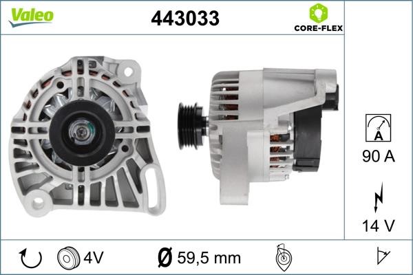 Valeo 443033 Alternator 443033