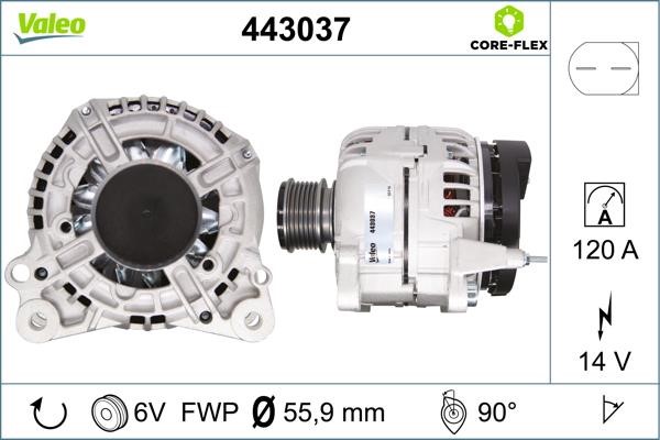 Valeo 443037 Alternator 443037