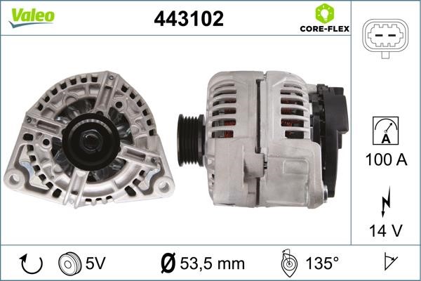 Valeo 443102 Alternator 443102