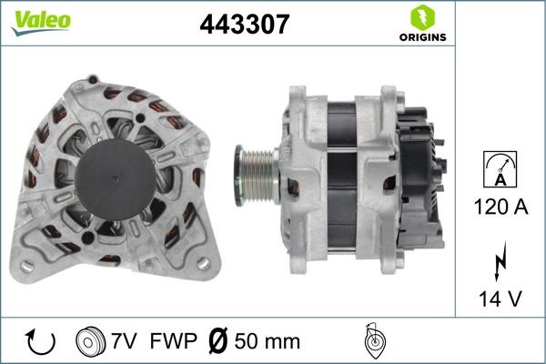 Engine alternator Renault Express: 443307 Valeo Alternator