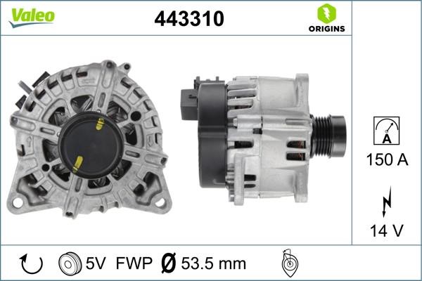 Engine alternator Mercedes GLB: 443310 Valeo Alternator