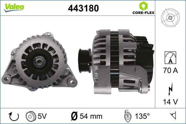 Valeo 443180 Alternator 443180