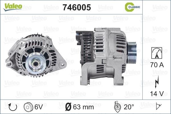 Valeo 746005 Alternator 746005