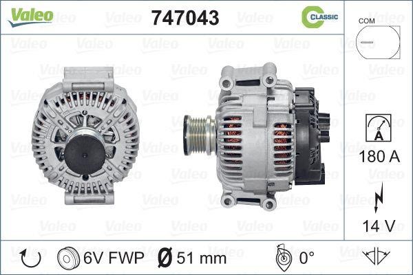 Valeo 747043 Alternator 747043