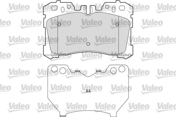Valeo 601654 Front disc brake pads, set 601654