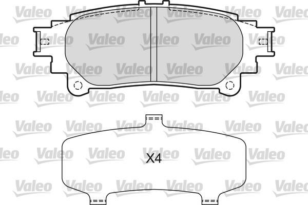 Valeo 601658 Rear disc brake pads, set 601658