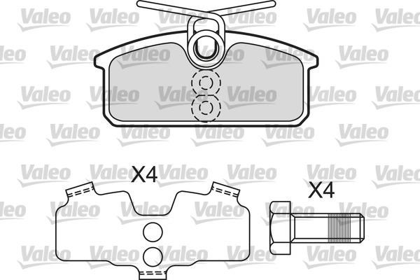 Valeo 601662 Rear disc brake pads, set 601662