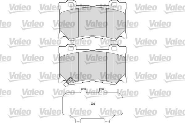 Valeo 601663 Front disc brake pads, set 601663