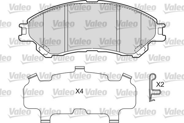 Valeo 601667 Brake Pad Set, disc brake 601667