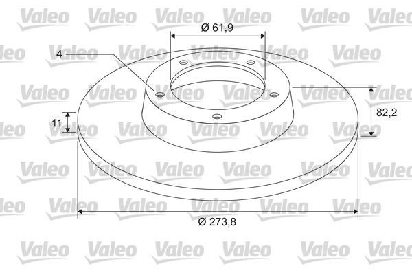 Valeo 675406 Brake disk 675406 675406 Valeo Brake disk