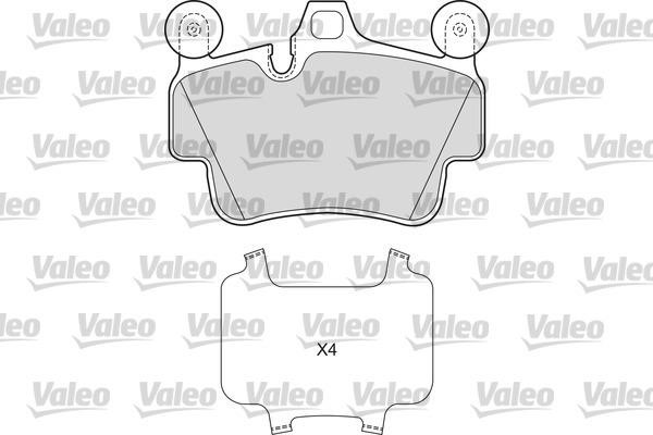 Valeo 601672 Brake Pad Set, disc brake 601672