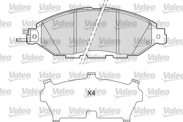 Valeo 601675 Front disc brake pads, set 601675