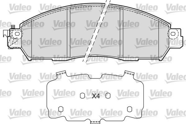Valeo 601680 Brake Pad Set, disc brake 601680