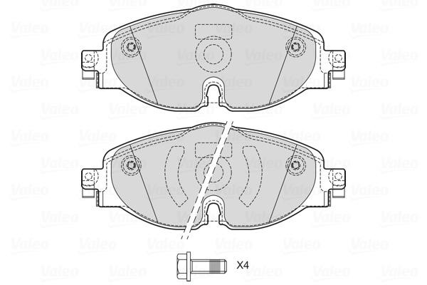 Valeo 601702 Brake Pad Set, disc brake 601702