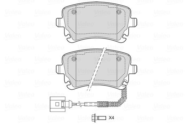 Valeo 601747 Brake Pad Set, disc brake 601747