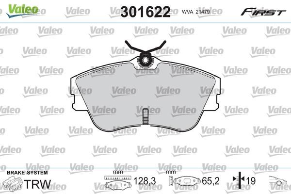Valeo 301622 Brake Pad Set, disc brake 301622