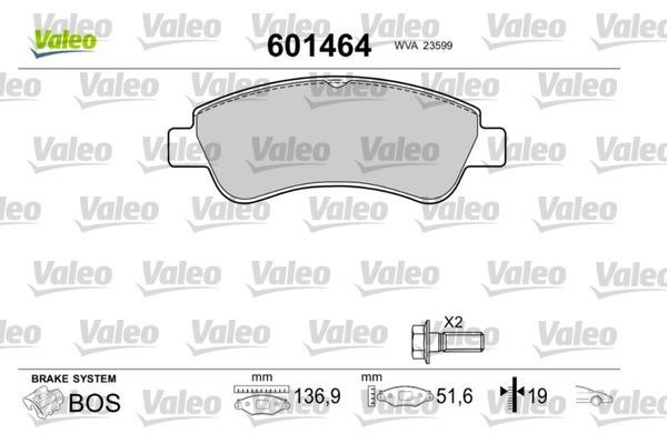 Valeo 601464 Brake Pad Set, disc brake 601464