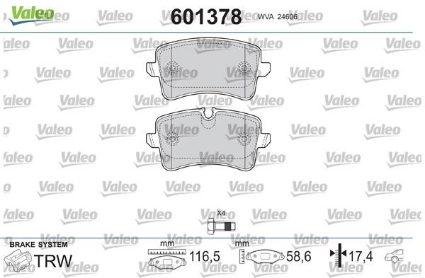 Valeo 601378 Brake Pad Set, disc brake 601378