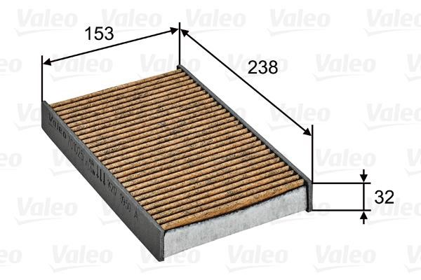 Valeo 701025 Activated carbon cabin filter with antibacterial effect 701025