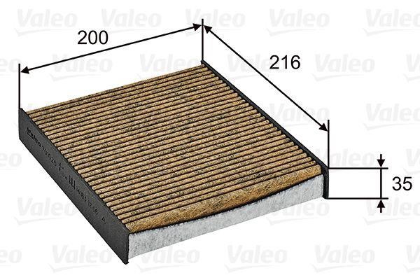 Valeo 701026 Activated carbon cabin filter with antibacterial effect 701026