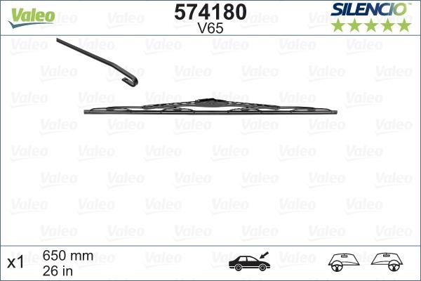 Valeo 574180 Wiper blade 650 mm (26") 574180