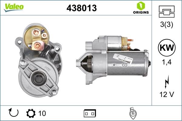 Valeo 438013 Starter 438013 438013 Valeo Starter