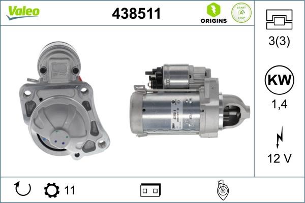 Valeo 438511 Starter 438511