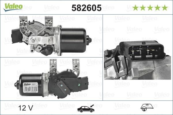 Wipe motor Valeo 582605